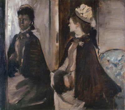 Frau Jeantaud im Spiegel von Edgar Degas